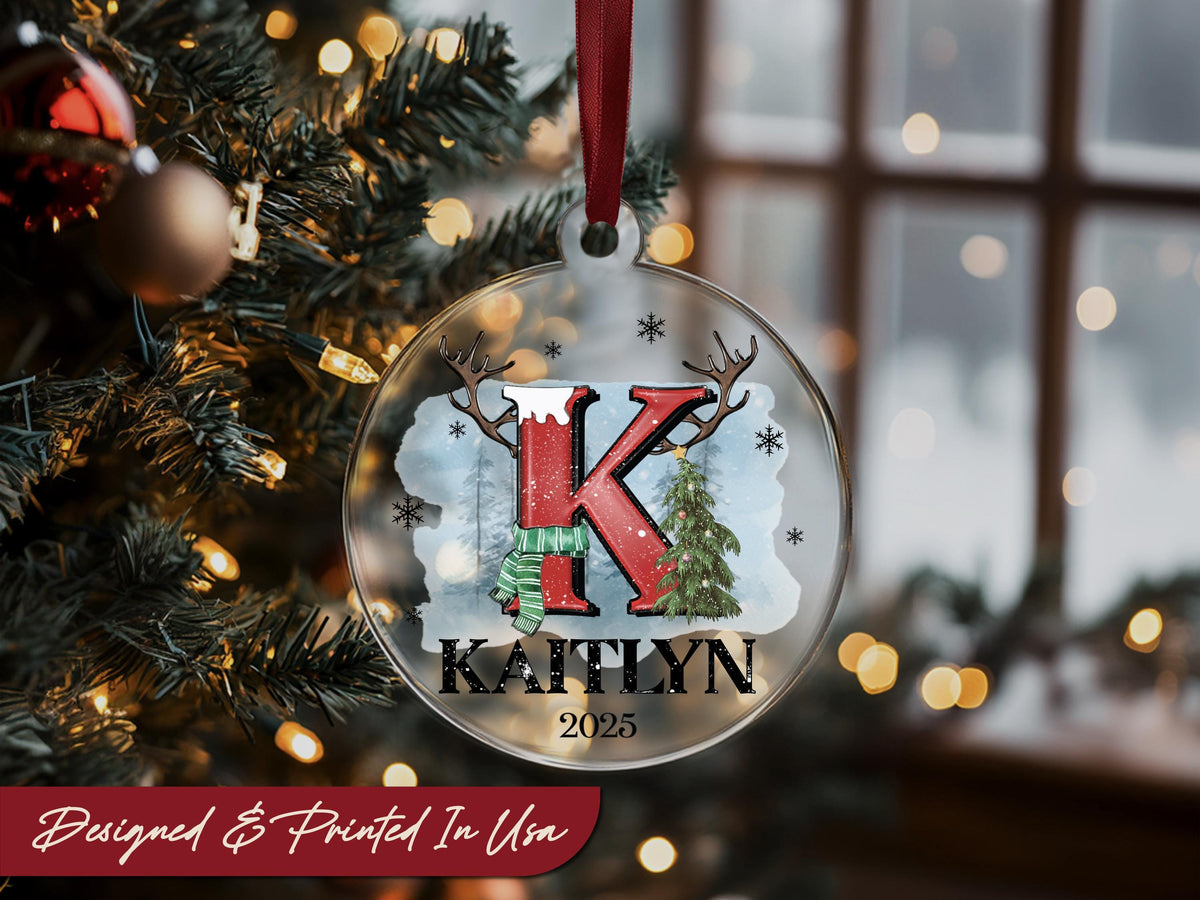 Custom Name Ornament, Personalized Christmas Ornament, Letter Ornament, 2026 Family Ornament, Personalize Family Keepsake, Monogram Ornament