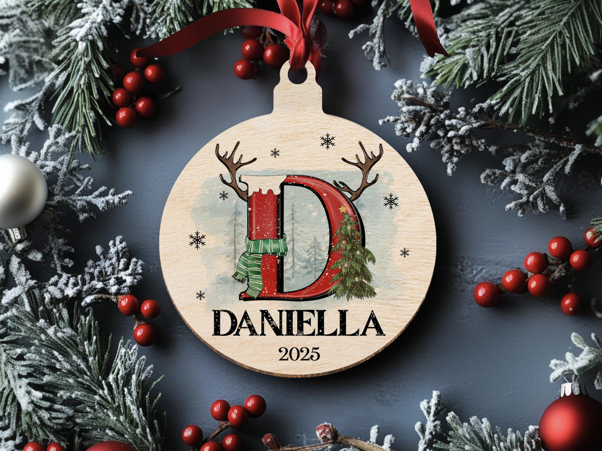 Custom Name Ornament, Personalized Christmas Ornament, Letter Ornament, 2026 Family Ornament, Personalize Family Keepsake, Monogram Ornament
