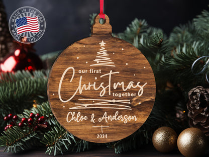 Our First Christmas Together Ornament for Christmas Gift, First Married Christmas Ornament for Christmas Tree Wedding Ornament Newlywed Gift