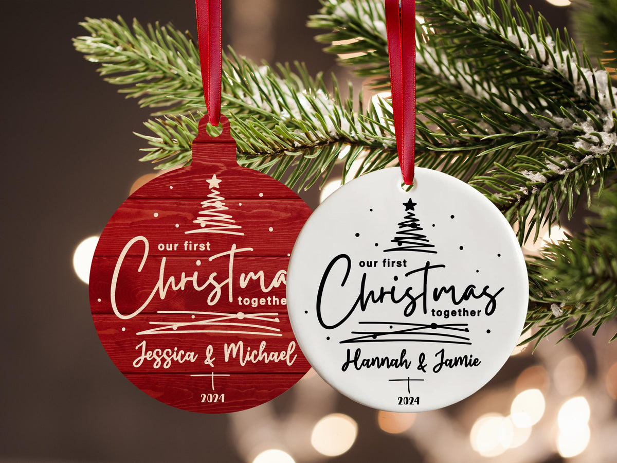 Our First Christmas Together Ornament for Christmas Gift, First Married Christmas Ornament for Christmas Tree Wedding Ornament Newlywed Gift