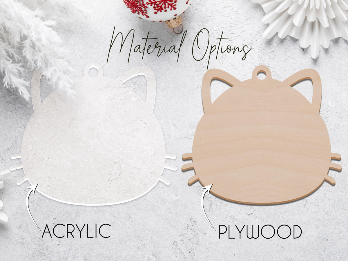 Personalized Cat Ornament for Pet Christmas Gift, Custom Christmas Cat Gift for Cat Lover, Christmas Ornament for Cat Owner Gift for Xmas