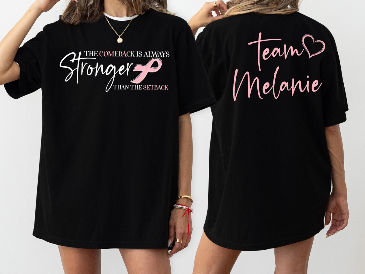 Personalized Breast Cancer Shirt, Custom Team Cancer Survivor Shirt for Breast Cancer Awareness, Pink Ribbon Tee, Cancer Survivor Gift