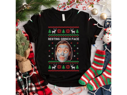 Custom Funny Face Sweatshirt, Personalized Ugly Christmas Sweater, Custom Photo Shirt, Personalized Text Tee, Christmas Pattern, Unique Gift