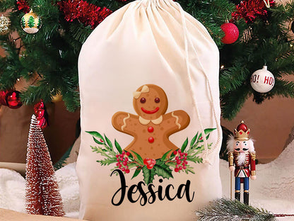 Personalized Christmas Sack, Kids Santa Bag, Custom Santa Sack, Custom Name Xmas Sack, Christmas Toy, Holiday Gift Bag, Reindeer Santa Bag