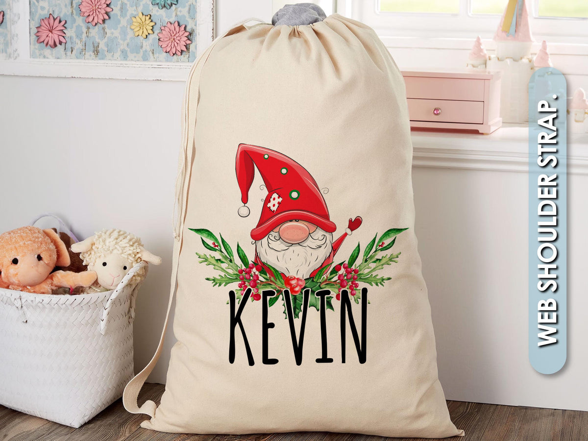 Personalized Christmas Sack, Kids Santa Bag, Custom Santa Sack, Custom Name Xmas Sack, Christmas Toy, Holiday Gift Bag, Reindeer Santa Bag