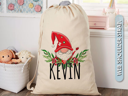 Personalized Christmas Sack, Kids Santa Bag, Custom Santa Sack, Custom Name Xmas Sack, Christmas Toy, Holiday Gift Bag, Reindeer Santa Bag