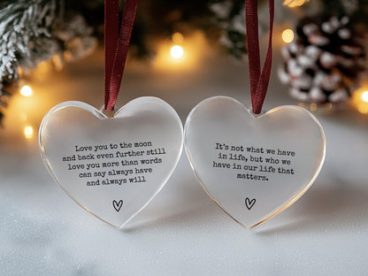 Your Message Here Custom Couple Gift for Valentines Day Gifts, Personalized Ornament for Family Keepsake Gift, Custom Design Ornament Gifts