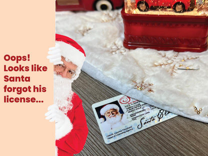 Santa Claus Driver’s License, Lost Drivers License, Christmas Decorations, Christmas Gift For Kids, Secret Santa gift, Santa ID, Fun Gift
