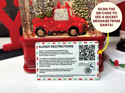 Santa Claus Driver’s License, Lost Drivers License, Christmas Decorations, Christmas Gift For Kids, Secret Santa gift, Santa ID, Fun Gift