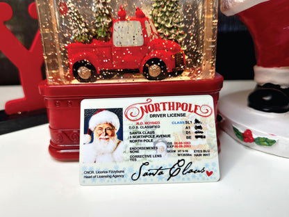 Santa Claus Driver’s License, Lost Drivers License, Christmas Decorations, Christmas Gift For Kids, Secret Santa gift, Santa ID, Fun Gift