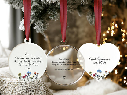 Your Message Here Custom Couple Gift for Valentines Day Gifts, Personalized Ornament for Family Keepsake Gift, Custom Design Ornament Gifts