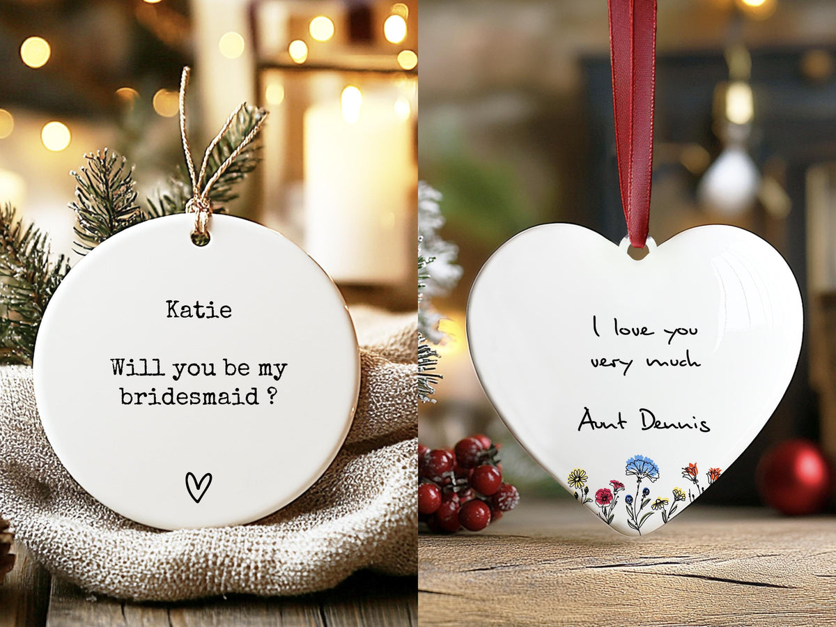 Your Message Here Custom Couple Gift for Valentines Day Gifts, Personalized Ornament for Family Keepsake Gift, Custom Design Ornament Gifts