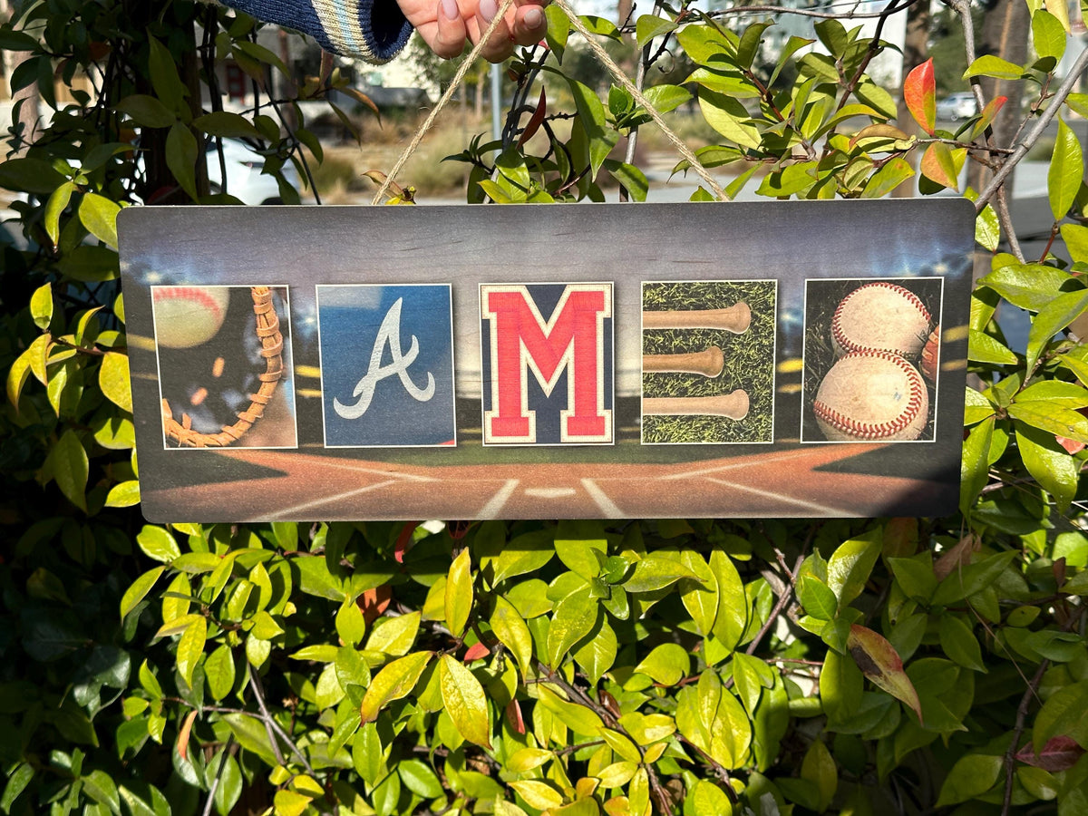 Personalized Baseball Wood Sign, Custom Baseball Name Sign, Baseball Team Gifts for Boys, Baseball Room Decor, Little League Gift