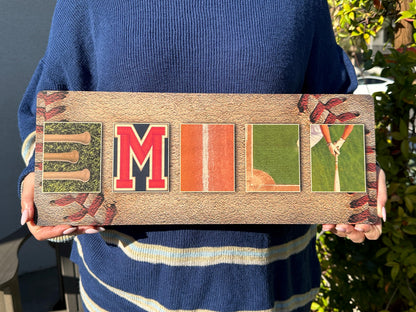 Personalized Baseball Wood Sign, Custom Baseball Name Sign, Baseball Team Gifts for Boys, Baseball Room Decor, Little League Gift