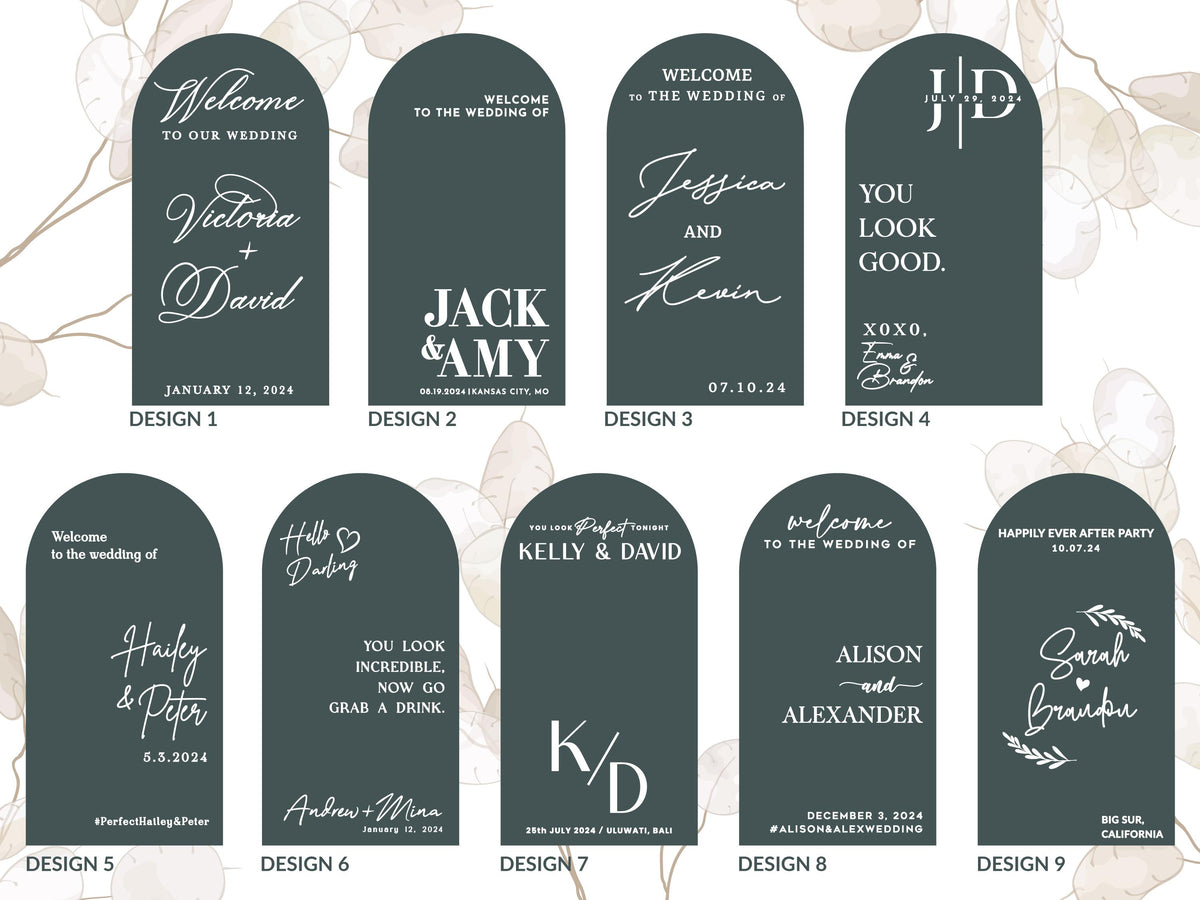 Custom Wedding Mirror Decal, Shower, Parties, Events, Personalized Welcome Sign, Personalized Vinyl Sticker for Mirror, Reception Decor