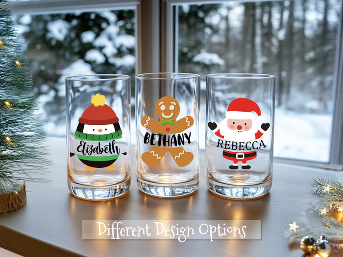 Personalized Christmas Vinyl Decals, Custom Holiday Vinyl Decals, DIY Festive Décor, Custom Name Stickers, Christmas Glass/Cup Vinyl Labels