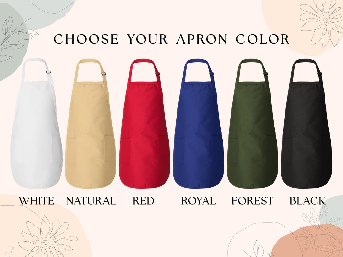 Personalized Apron, Women Custom Apron Mother's Day Gifts for Mom Grandma, Apron for Kitchen Gift, Birthday Gift for Mom, Housewarming Gift