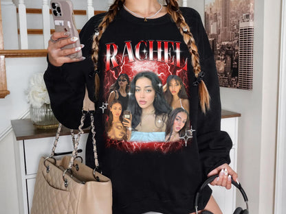 Personalized Bootleg Photo Shirt Comfort Colors®, Custom Name Shirt, Birthday Gift for Her, Custom Picture Shirt, 90s Bootleg Style T-shirt