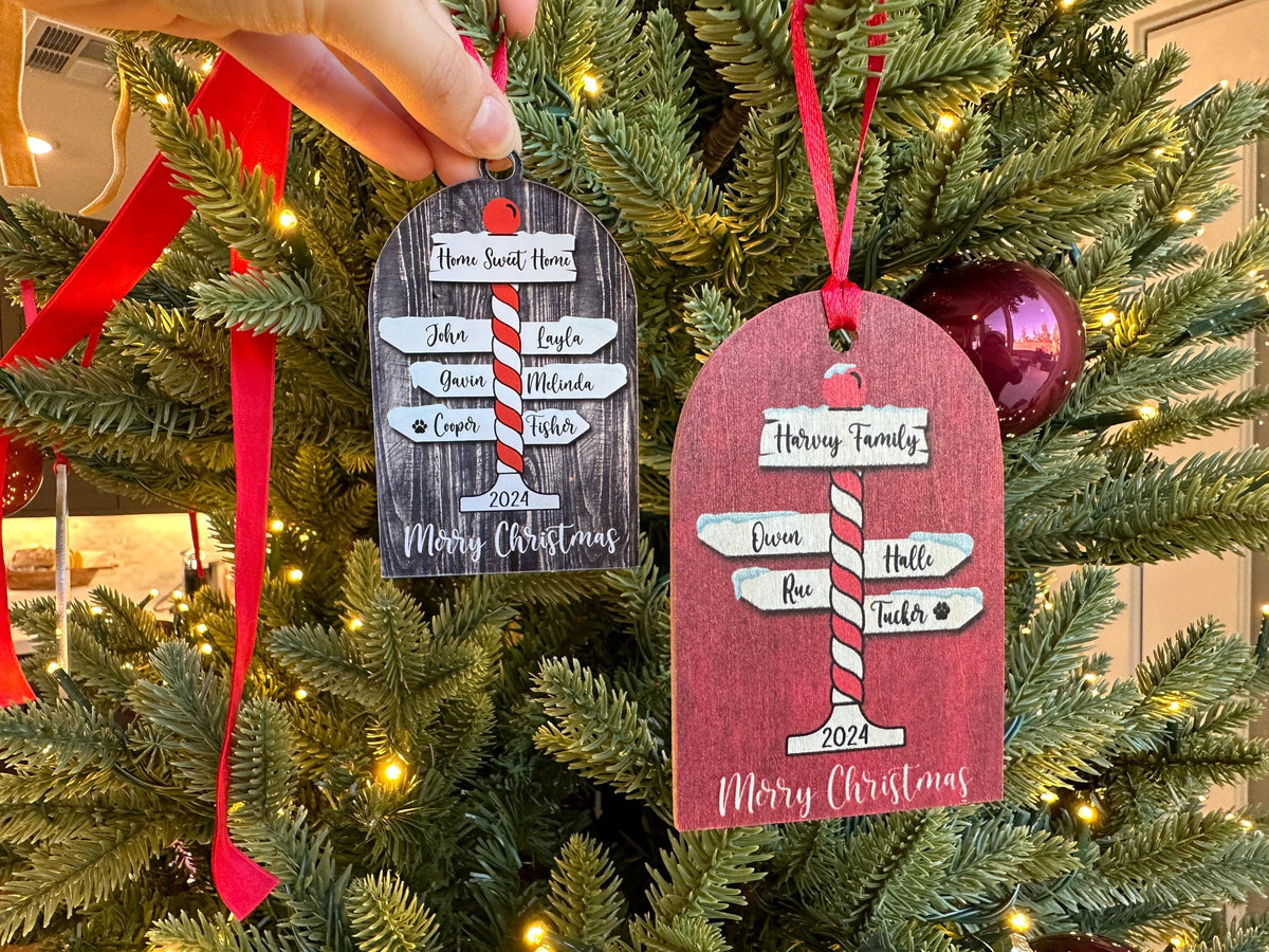 Personalized Family Christmas Ornaments for Christmas 2026, Family Name Ornament Custom Christmas Tree Ornament With Family Names