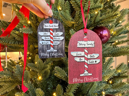 Personalized Family Christmas Ornaments for Christmas 2026, Family Name Ornament Custom Christmas Tree Ornament With Family Names