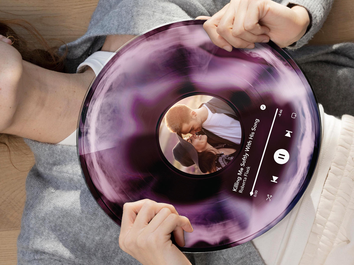 Custom Couple Vinyl Record  with Photo, Personalized Song Plaque, Anniversary Decor, Music Wall Art for Home Decor, Music Disc, Wedding Gift