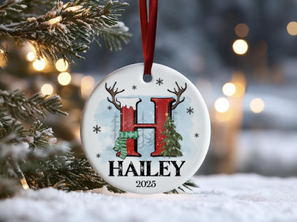 Custom Name Ornament, Personalized Christmas Ornament, Letter Ornament, 2026 Family Ornament, Personalize Family Keepsake, Monogram Ornament