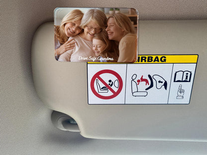 Custom Photo Car Visor Clip, Sun Visor Clip, Personalized Photo Car Decoration, Unique Car Gift for Dad Mom, Father's Day Gifts for Him