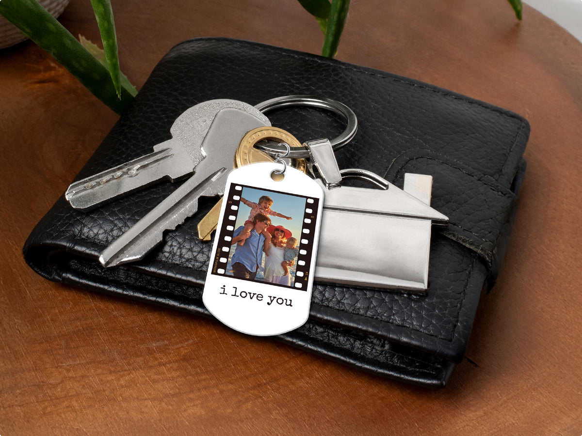 Boyfriend Keychain, Custom Boyfriend Gifts, Couple Photo Keychain, Personalized Keychain for Men, Drive Safe Dad Keychain, Photo Car Decor