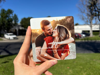 Custom Music Fridge Magnets Personalized Song Magnets That Can Plays Music Anniversary Gifts Valentine Gift For Him, Christmas Photo Magnets