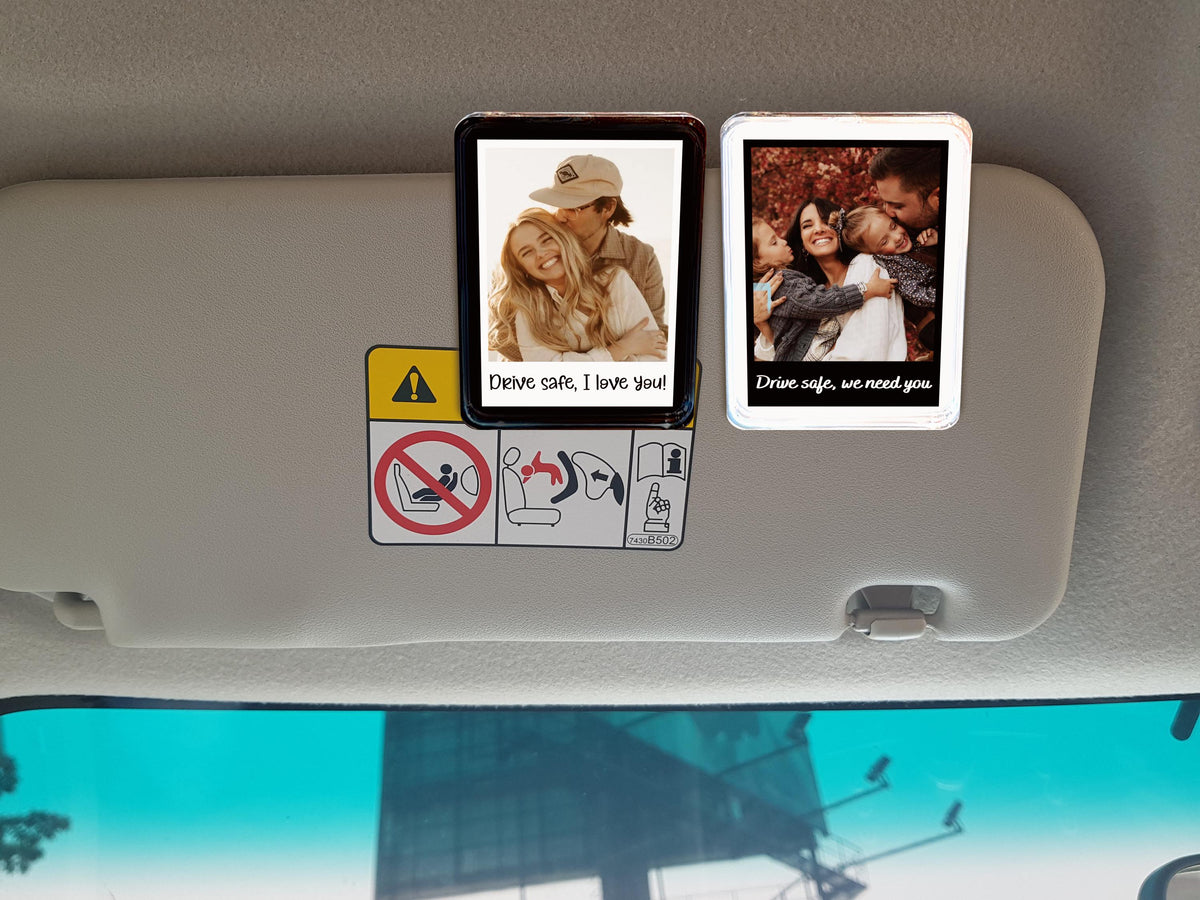 Personalized Sun Visor Picture Clip, Custom Pet Photo Car Accessory, Wallet Photo Holder Couples Gift, Family Portrait Decoration Drive Safe