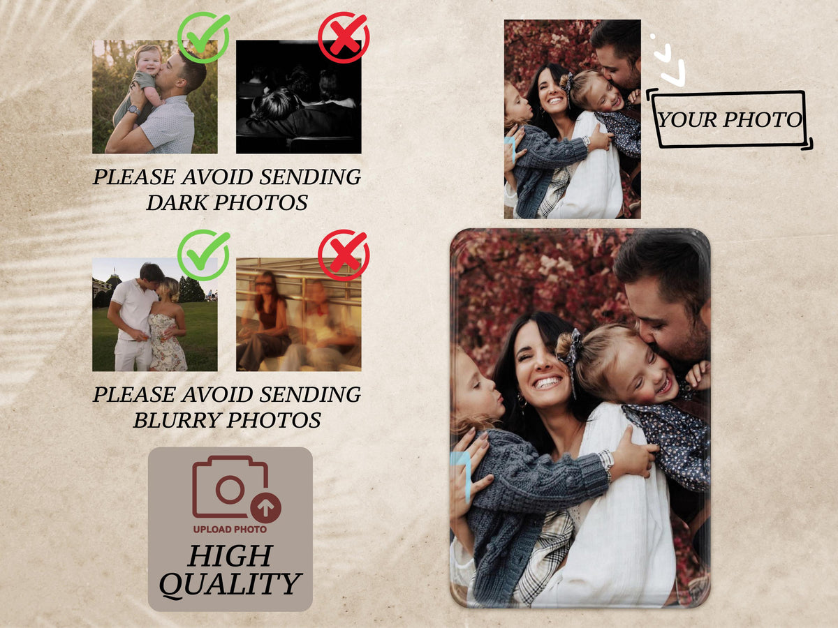 Personalized Sun Visor Picture Clip, Custom Pet Photo Car Accessory, Wallet Photo Holder Couples Gift, Family Portrait Decoration Drive Safe