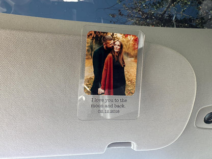 Add Your Own Photo Car Visor Clip, Drive Safe Visor Picture Clip Car Photo Decor, Family Portrait Sun Visor Clip, Picture Frame for Car Gift