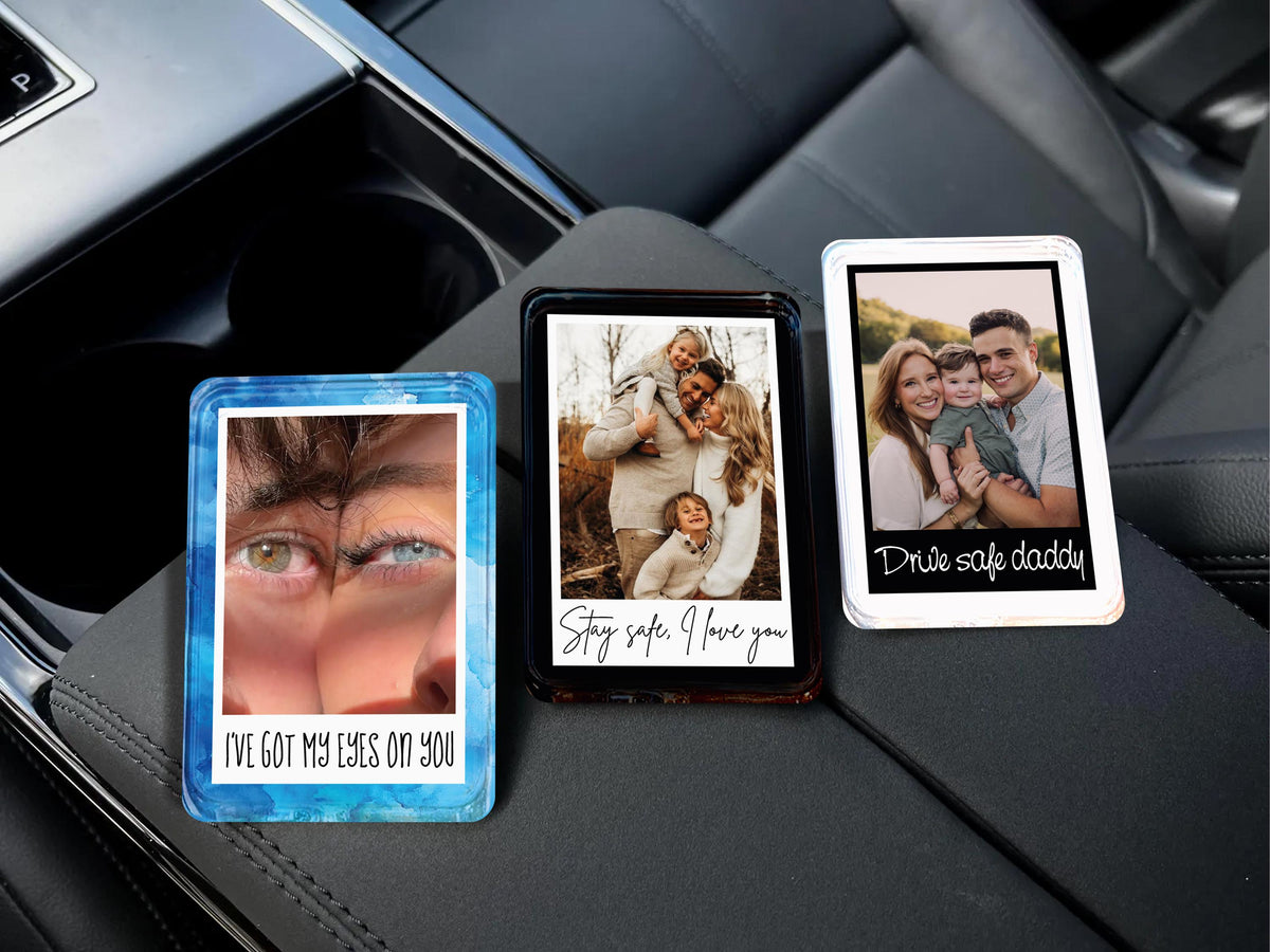 Personalized Sun Visor Picture Clip, Custom Pet Photo Car Accessory, Wallet Photo Holder Couples Gift, Family Portrait Decoration Drive Safe
