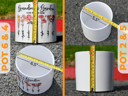 Grandmas Garden Gift for Grandma, Personalized Gifts for Mothers Day Gifts, Personalized Flower Pot, Birth Flower Mom Gifts from Daughter