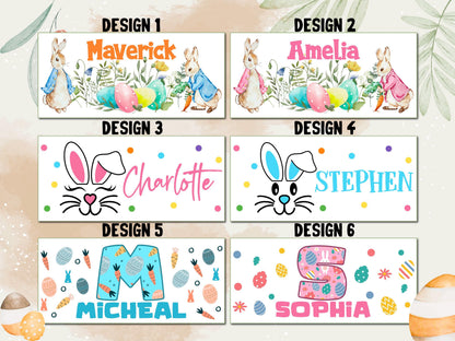 Custom Easter Basket Liner, Personalized Easter Gifts for Kids, Kids Easter Basket Decor, Custom Bunny Basket Liner, Boys Girls Easter Gifts