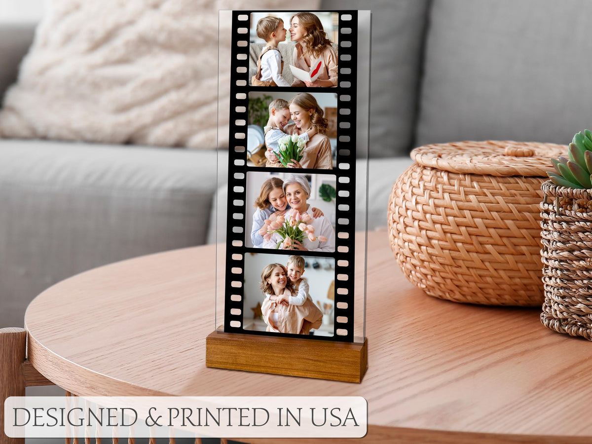 Custom Photo Plaque with Stand, Personalized Christmas Picture Frame, Birthday Photo Gifts, Anniversary Gift for Him, Gifts for Husband