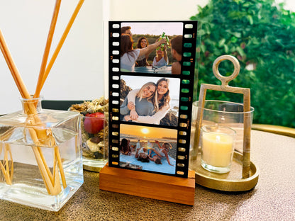Custom Photo Plaque with Stand, Personalized Christmas Picture Frame, Birthday Photo Gifts, Anniversary Gift for Him, Gifts for Husband