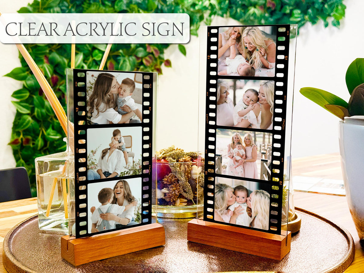 Custom Photo Plaque with Stand, Personalized Christmas Picture Frame, Birthday Photo Gifts, Anniversary Gift for Him, Gifts for Husband
