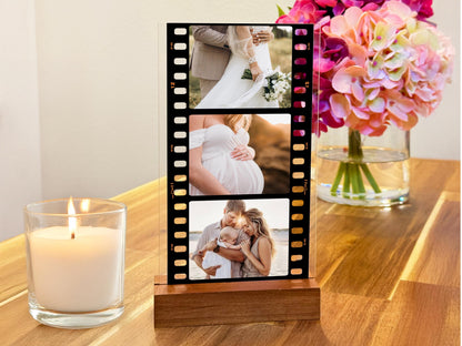 Custom Photo Plaque with Stand, Personalized Christmas Picture Frame, Birthday Photo Gifts, Anniversary Gift for Him, Gifts for Husband