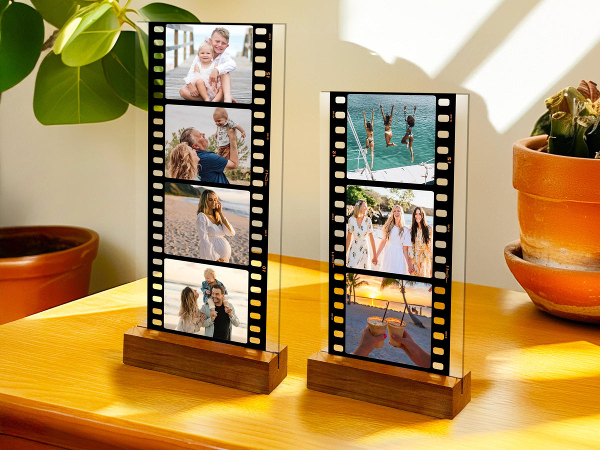 Custom Photo Plaque with Stand, Personalized Christmas Picture Frame, Birthday Photo Gifts, Anniversary Gift for Him, Gifts for Husband