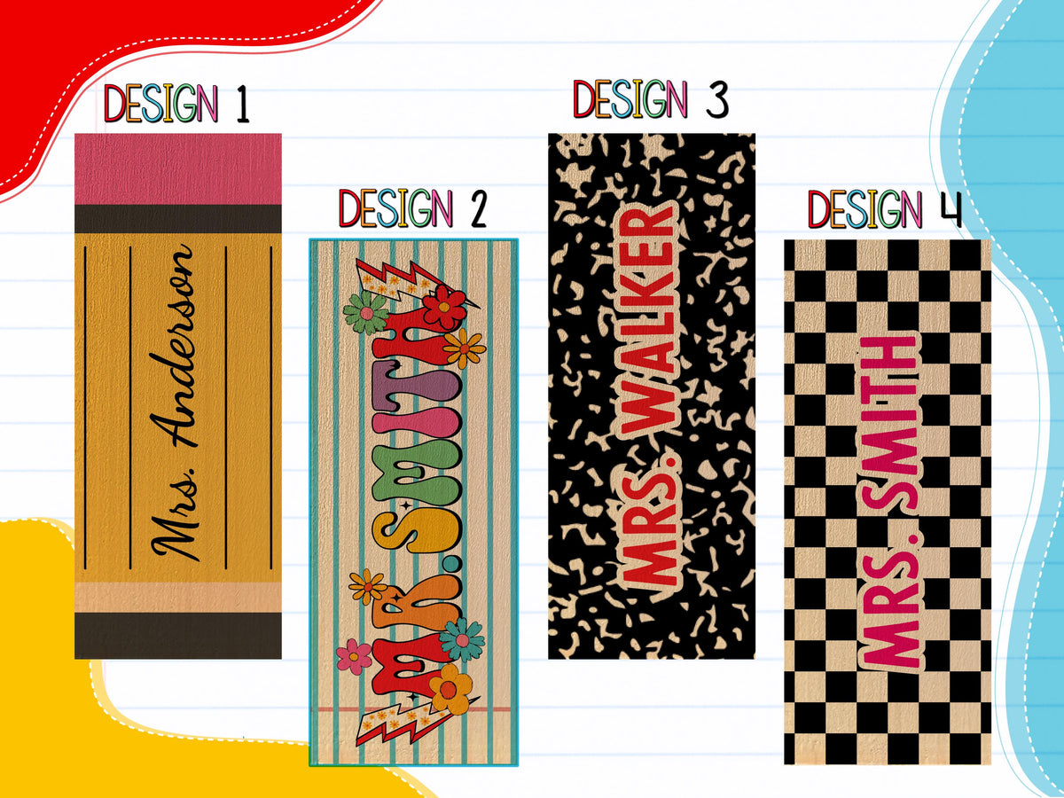 Personalized Teacher Appreciation Gift Set – Custom Whiteboard Eraser, Acrylic Paper Clip & Marker, Back to School Gift, Teacher Present