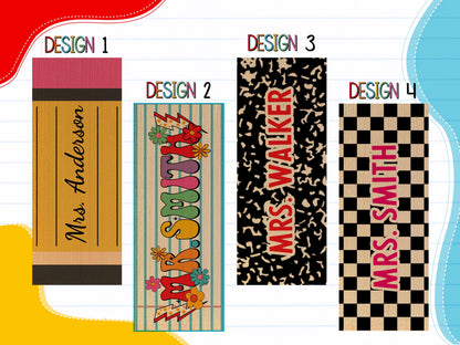 Personalized Teacher Appreciation Gift Set – Custom Whiteboard Eraser, Acrylic Paper Clip & Marker, Back to School Gift, Teacher Present