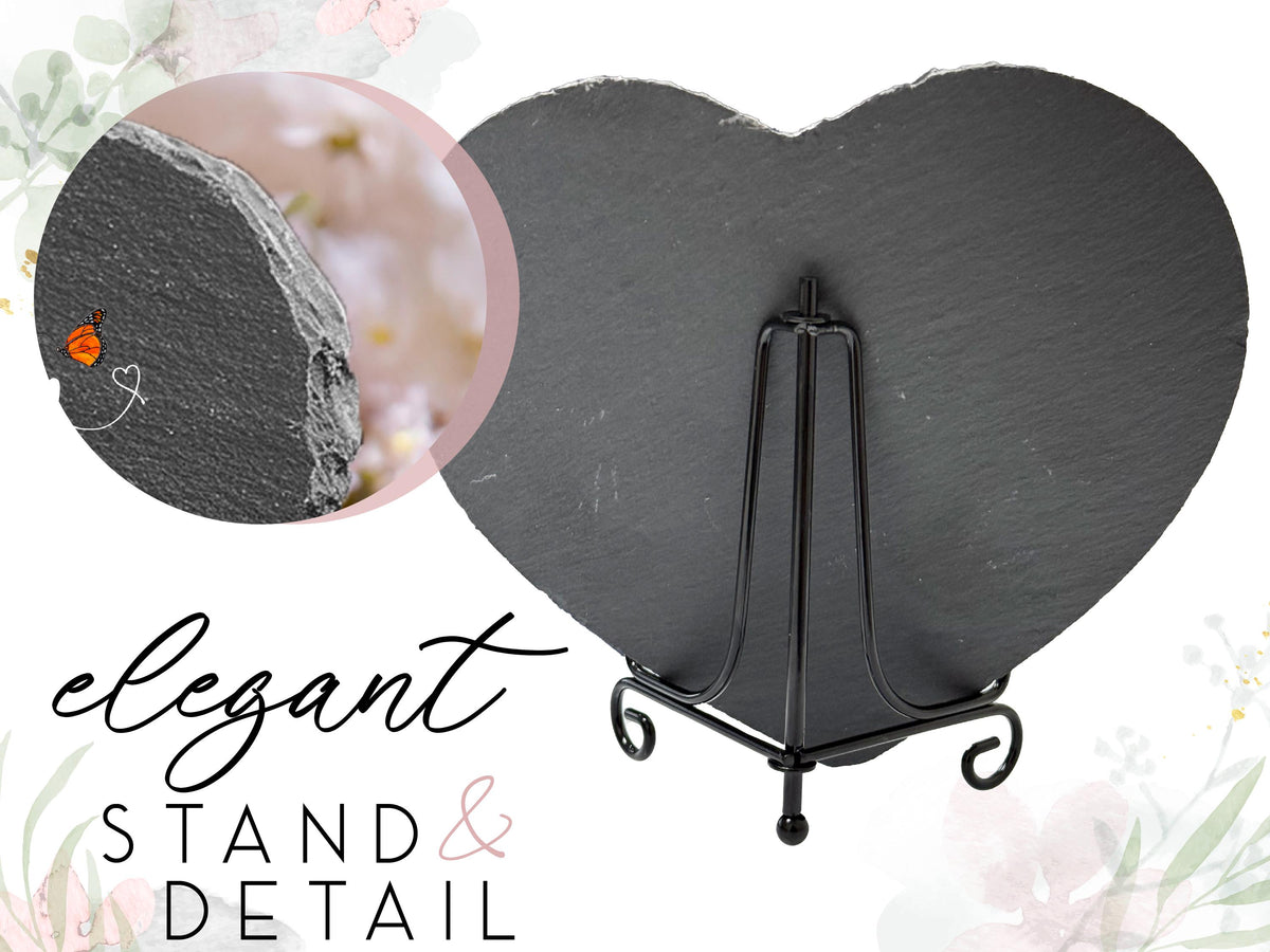 Personalized Grandma’s Garden Slate Heart, Custom Birth Month Flower Gift for Mother’s Day, Gift from Grandkids, Gardener Gift, Gift For Mom