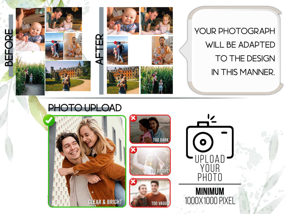 Dad Gift, Personalized Photo Night Light, Photo Collage LED Light, Custom Photo Gifts for Father's Day, Custom Frame, Photo Keepsake for Dad