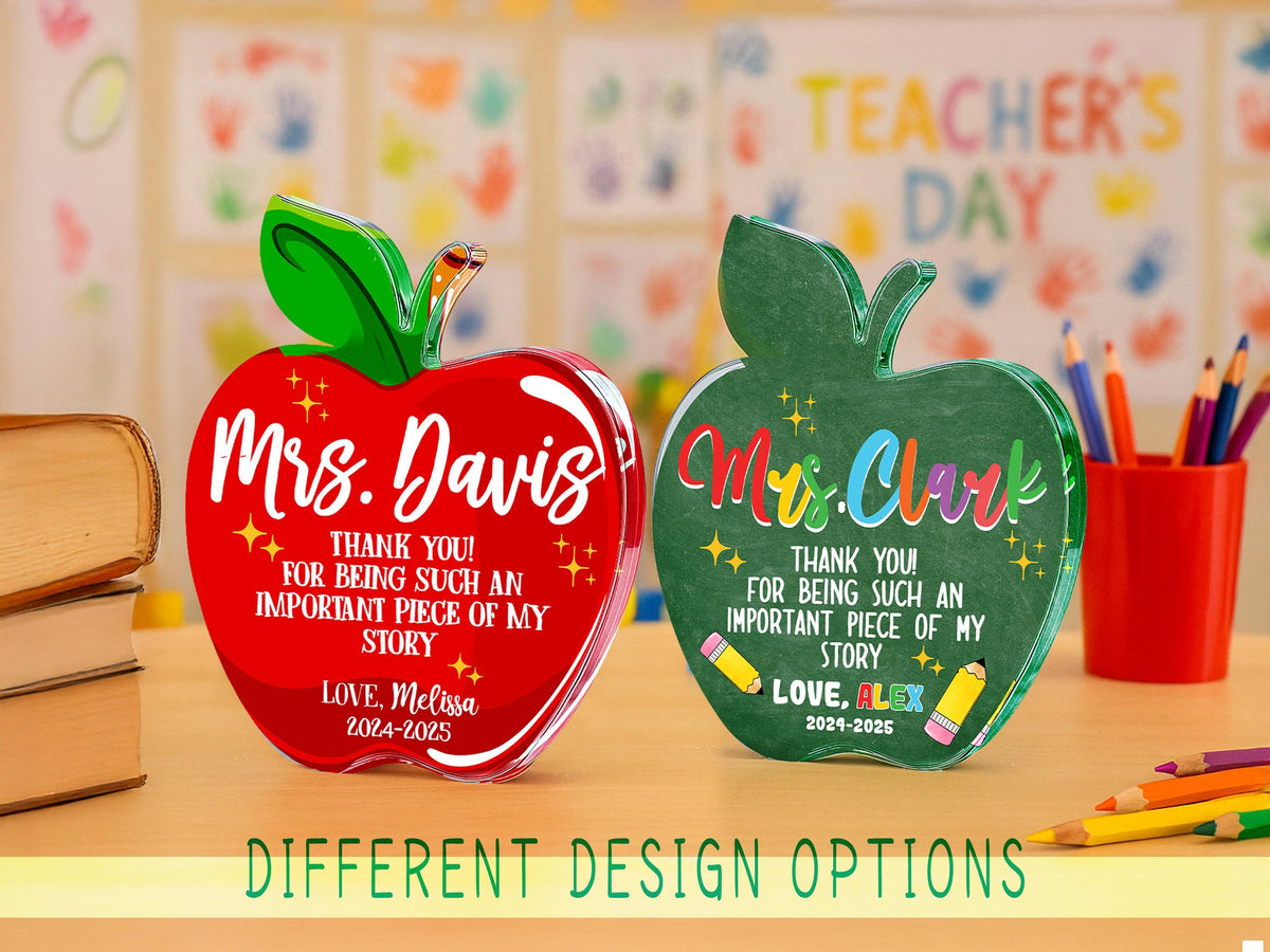 Teacher Appreciation Gifts, Apple Plaque for Teacher, Personalized Teacher Gift Idea, Custom Teacher Classroom Gifts, Back to School Gift