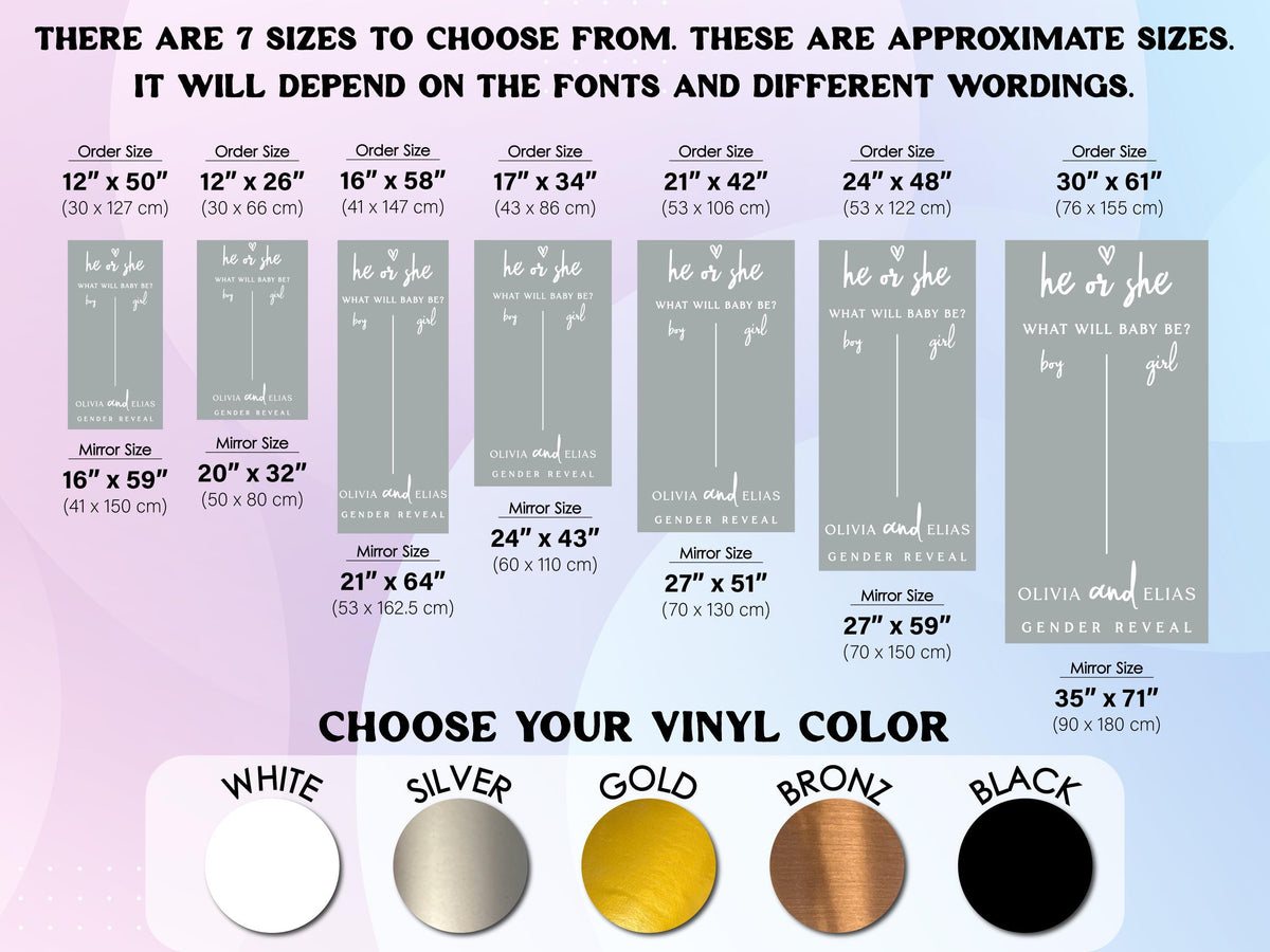 Baby Shower Party Decor, Gender Reveal Voting Board, Boy or Girl Guessing Decal, Gender Guessing Game Sign, He or She What Will Baby Be