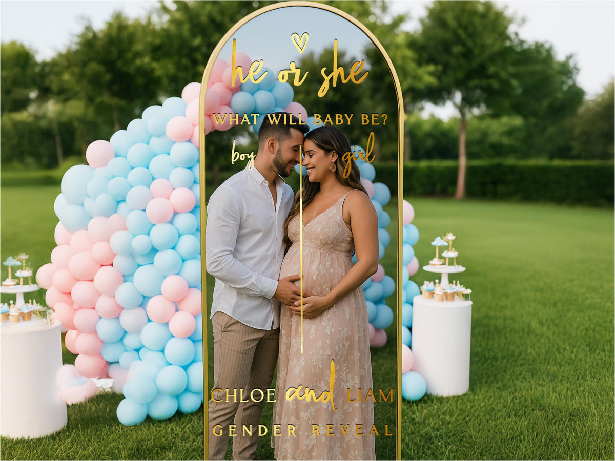 Baby Shower Party Decor, Gender Reveal Voting Board, Boy or Girl Guessing Decal, Gender Guessing Game Sign, He or She What Will Baby Be