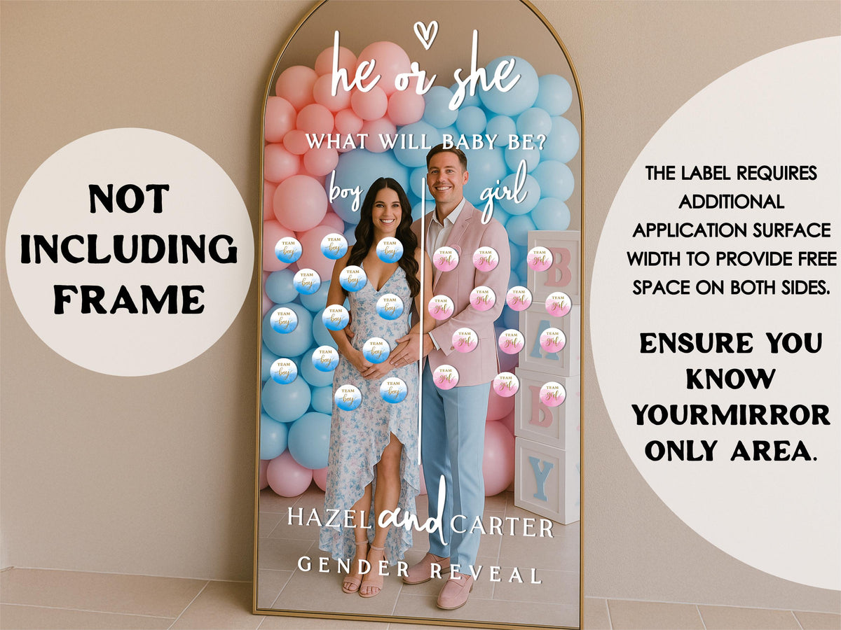 Baby Shower Party Decor, Gender Reveal Voting Board, Boy or Girl Guessing Decal, Gender Guessing Game Sign, He or She What Will Baby Be