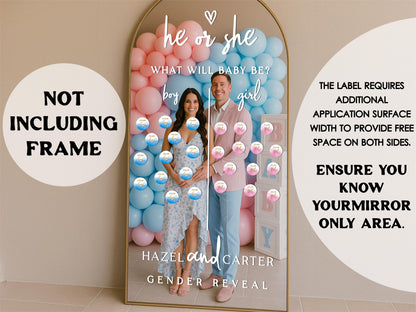 Baby Shower Party Decor, Gender Reveal Voting Board, Boy or Girl Guessing Decal, Gender Guessing Game Sign, He or She What Will Baby Be
