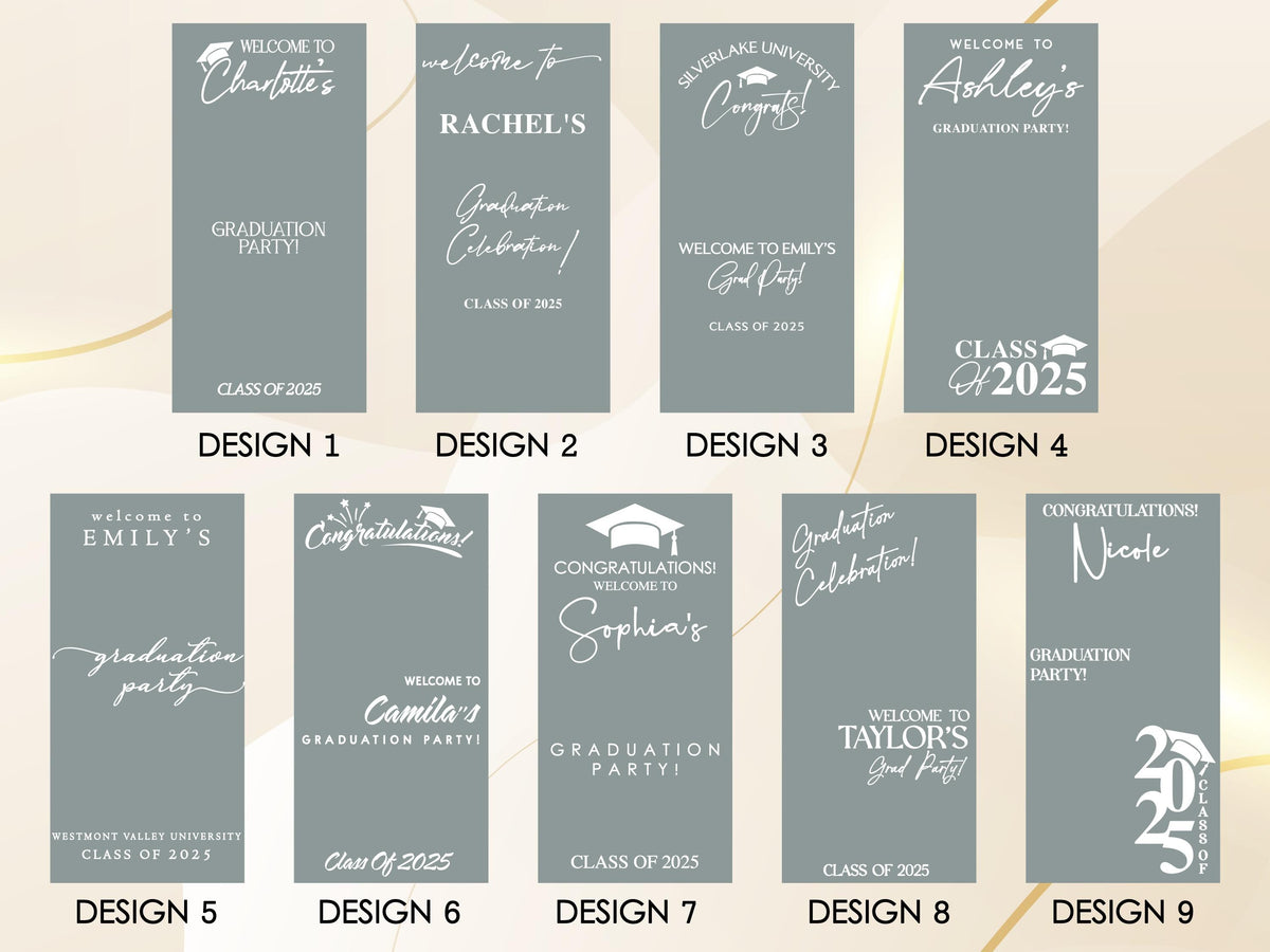 Personalized Graduation Mirror Decal, Custom Class of 2025 Party Sign, Vinyl Sticker for Graduation Decor,  Grad Party, Entrance Sign